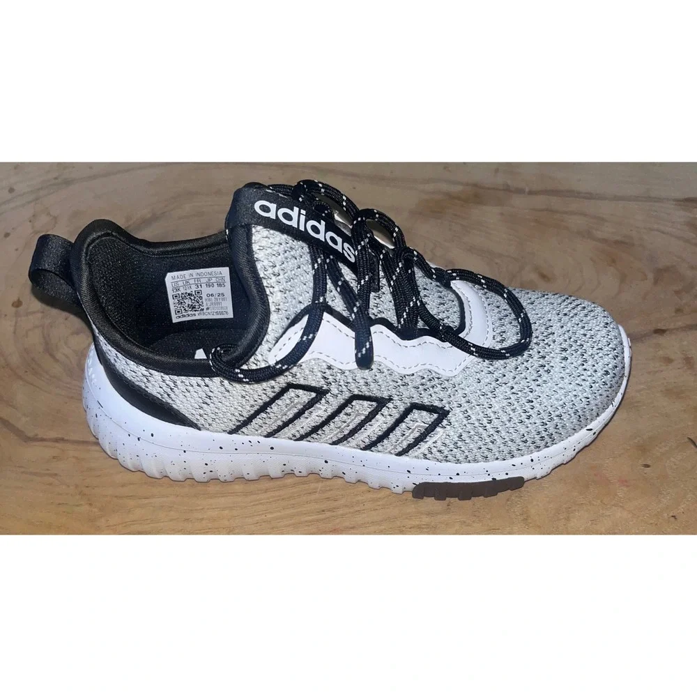 Adidas Kaptir Flow 2.0 K Kids Running Shoes White Black JR8091 Size 13K NIB